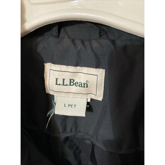 L.L.Bean Women's Long Down Coat Size LP Black Parka vtg - Picture 3 of 13
